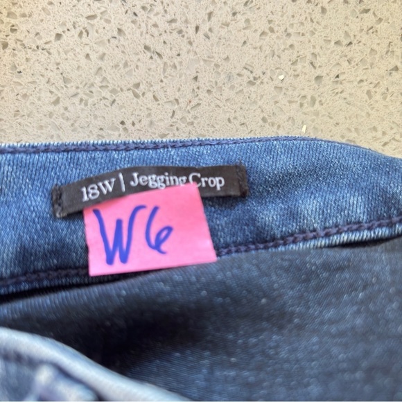 Talbots Womens Plus Size 18W Stretch Denim Cropped Jeans High-Waist Jegging Crop - Picture 13 of 14